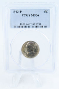1943-P PCGS MS66 Jefferson War Nickel Business Strike 5C