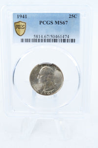 1941-P PCGS MS67 Washington Quarter Business Strike 25C