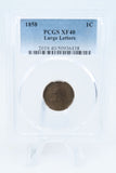 1858-P PCGS XF40 Large Letters Flying Eagle Cent Business Strike 1C