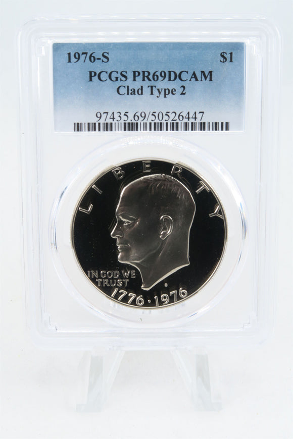 1976-S PCGS PR69DCAM Clad Type 2 Eisenhower Ike Dollar Proof