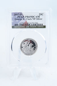 2017-S PCGS PR69DCAM Silver George R. Clark NP Quarter Proof 25C