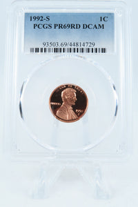 1992-S PCGS PR69DCAM Lincoln Memorial Cent Proof 1C