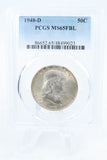 1948-D PCGS MS65FBL Franklin Half Dollar Full Bell Lines 50C