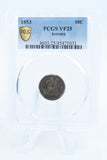 1853-P PCGS VF25 Arrows Liberty Seated Dime Business Strike 10C