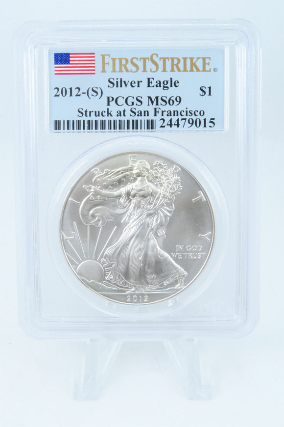 2012-(S) PCGS MS69 Silver Eagle Struck At San Francisco Business Strike