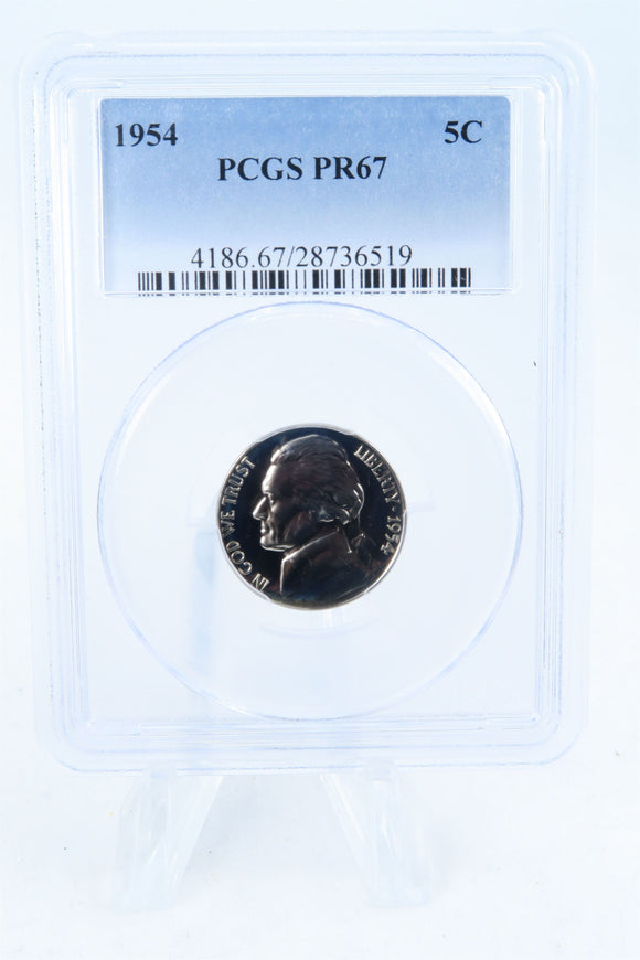 1954-P PCGS PR67 Jefferson Nickel Proof 5C