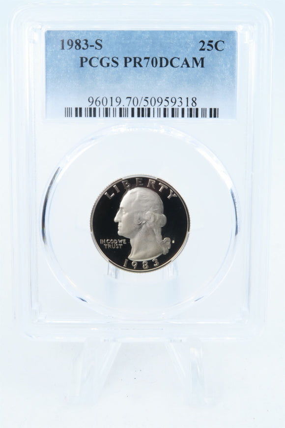 1983-S PCGS PR70DCAM Washington Quarter Proof 25C