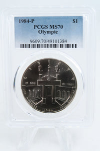1984-P PCGS MS70 Olympic Silver Modern Commemorative Dollar