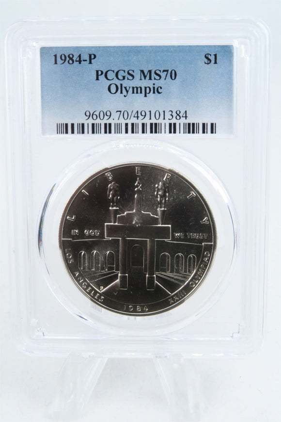 1984-P PCGS MS70 Olympic Silver Modern Commemorative Dollar
