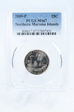 2009-P PCGS MS67 Northern Mariana Islands Quarter Business Strike 25C