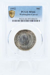 1952-P PCGS MS66 Washignton-Carver Classic Commemorative Half Dollar 50C