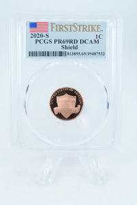 2020-S PCGS PR69DCAM Lincoln Shield Cent First Strike Proof 1C