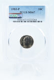 1983-P PCGS MS67 Roosevelt Dime Business Strike 10C