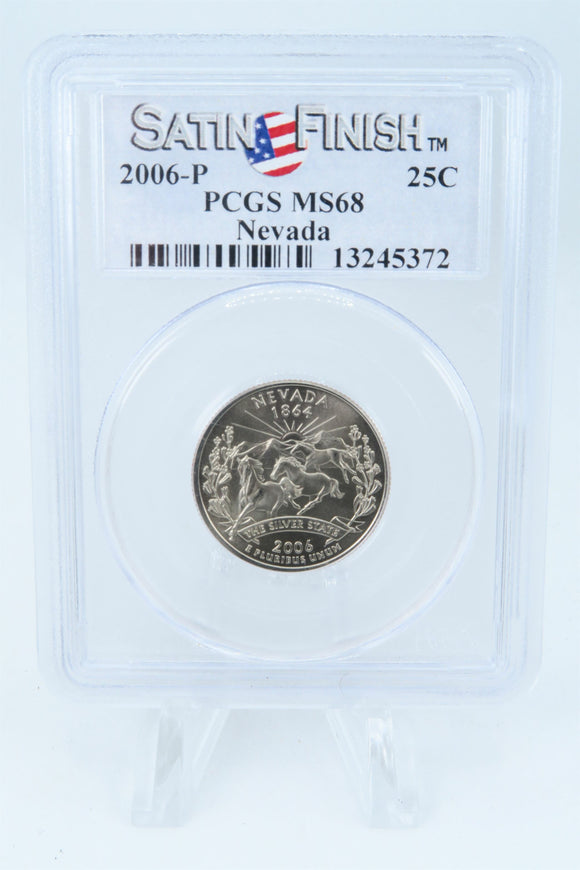 2006-P PCGS SP68 Nevada Satin Finish State Quarter 25C