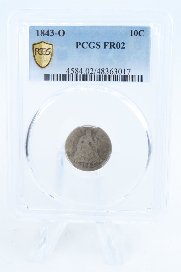 1843-O PCGS FR02 Liberty Seated Dime Business Strike 10C