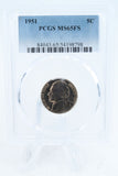 1951-P PCGS MS65FS Jefferson Nickel Full Steps Business Strike 5C
