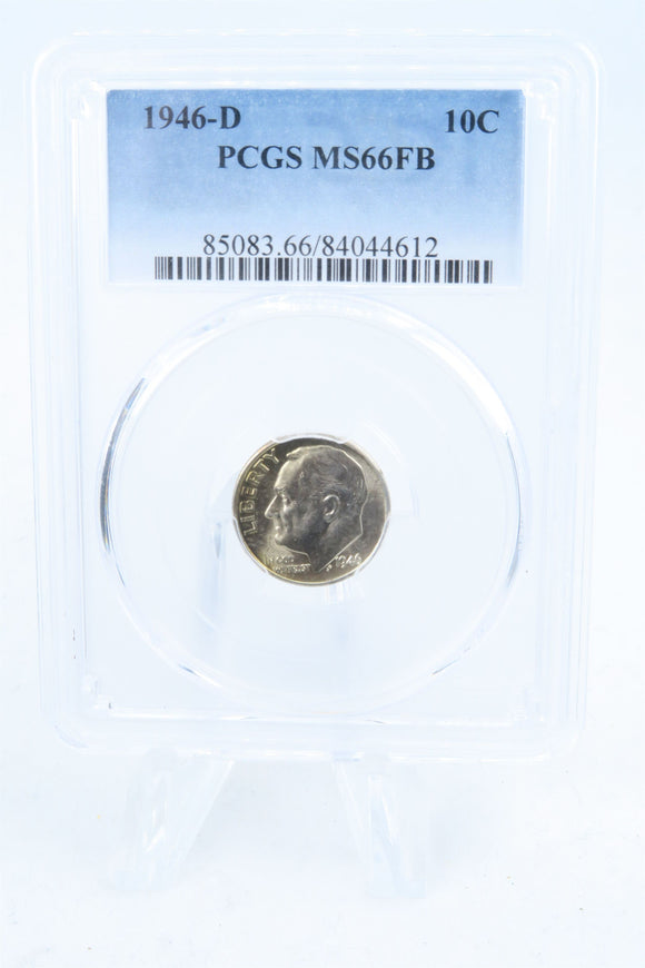 1946-D PCGS MS66FB Roosevelt Dime Business Strike 10C