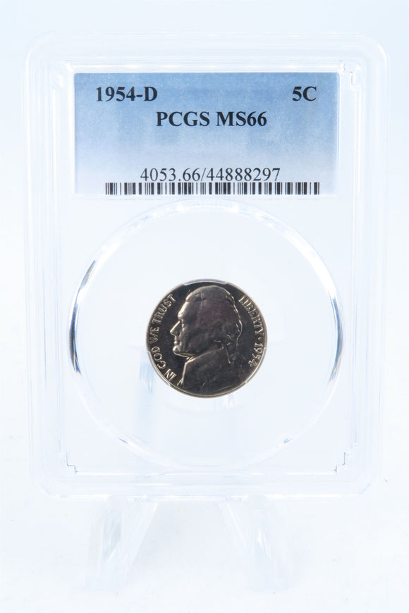1954-D PCGS MS66 Jefferson Nickel Business Strike 5C