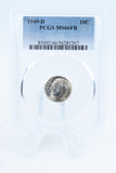 1949-D PCGS MS66FB Roosevelt Dime Business Strike 10C