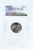 2016-S PCGS PR70DCAM Theodore Roosevelt NP Quarter Proof 25C