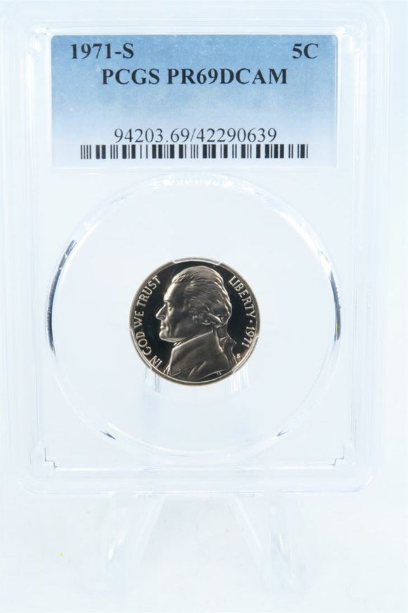 1971-S PCGS PR69DCAM Jefferson Nickel Proof 5C