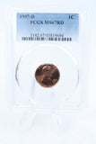 1997-D PCGS MS67RD Lincoln Memorial Cent Business Strike 1C
