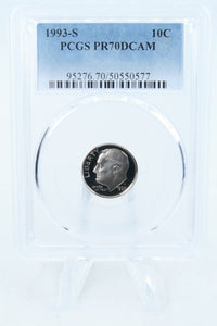 1993-S PCGS PR70DCAM Roosevelt Dime Proof 10C