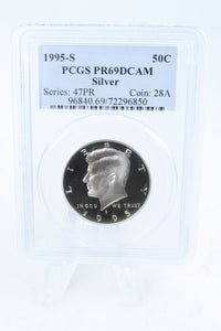 1995-S PCGS PR69DCAM Silver Kennedy Half Dollar Proof 50C