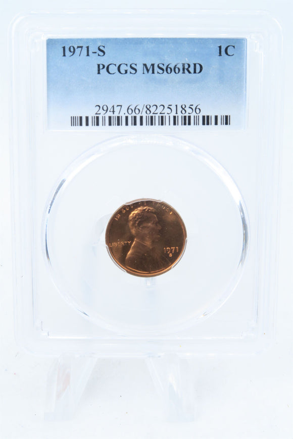 1971-S PCGS MS66RD Lincoln Memorial Cent Business Strike 1C