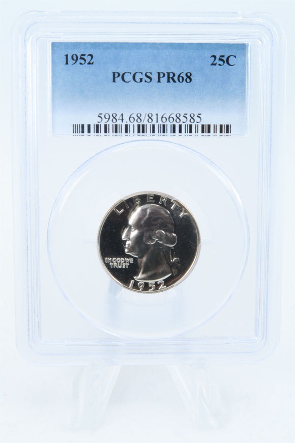 1952-P PCGS PR68 Washington Quarter Proof 25C