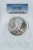 2013 PCGS MS69 American Silver Eagle Bullion Dollar Business Strike 1 oz