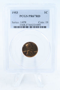 1953-P PCGS PR67RD Lincoln Wheat Cent Proof 1C
