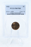 1953-P PCGS PR67RD Lincoln Wheat Cent Proof 1C