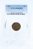 1907-P PCGS MS62BN Indian Cent Business Strike 1C
