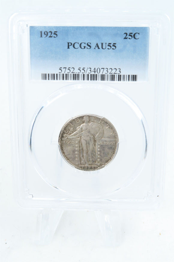 1925-P PCGS AU55 Standling Liberty Quarter Business Strike 25C