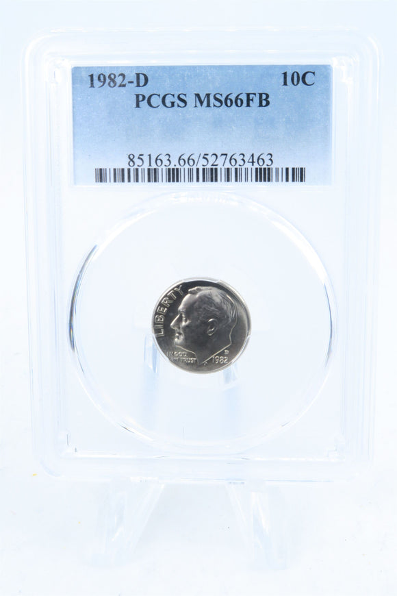 1982-D PCGS MS66FB Roosevelt Dime Business Strike 10C
