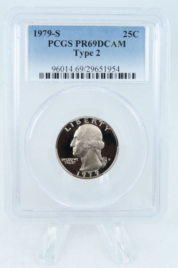 1979-S PCGS PR69DCAM Type 2 Washington Quarter Proof 25C