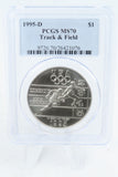 1995-D PCGS MS70 Track & Field Silver Modern Commemorative Dollar
