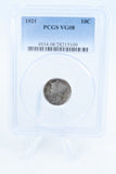 1921-P PCGS VG08 Mercury Dime Business Strike 10C
