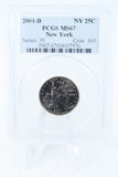2001-D PCGS MS67 New York State Quarter Business Strike 25C