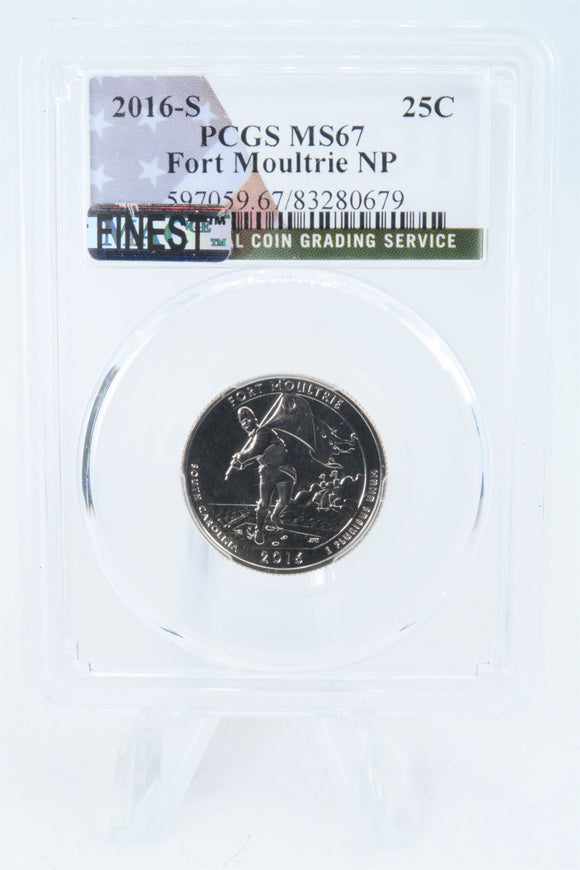 2016-S PCGS MS67 Fort Moultrie NP Quarter Business Strike 25C