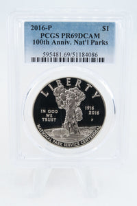 2016-P PCGS PR69DCAM 100th Anniversary of National Parks Commemorative Proof