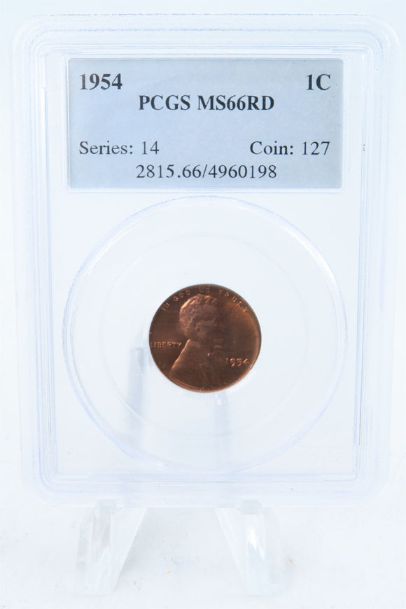 1954-P PCGS MS66RD Lincoln Wheat Cent Business Strike 1C