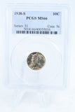 1938-S PCGS MS66 Mercury Dime Business Strike 10C