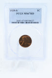 1939-S PCGS MS67RD Lincoln Wheat Cent Business Strike 1C