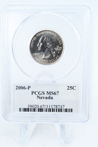 2006-P PCGS MS67 Nevada State Quarter Business Strike 25C