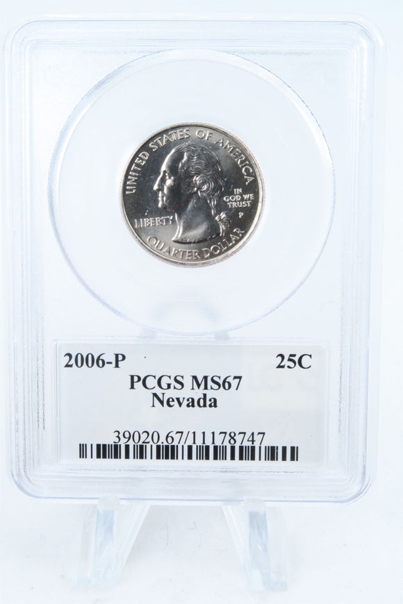 2006-P PCGS MS67 Nevada State Quarter Business Strike 25C