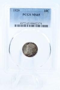 1929-P PCGS MS65 Mercury Dime Business Strike 10C