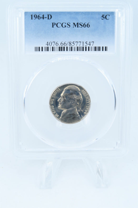 1964-D PCGS MS66 Jefferson Nickel Business Strike 5C