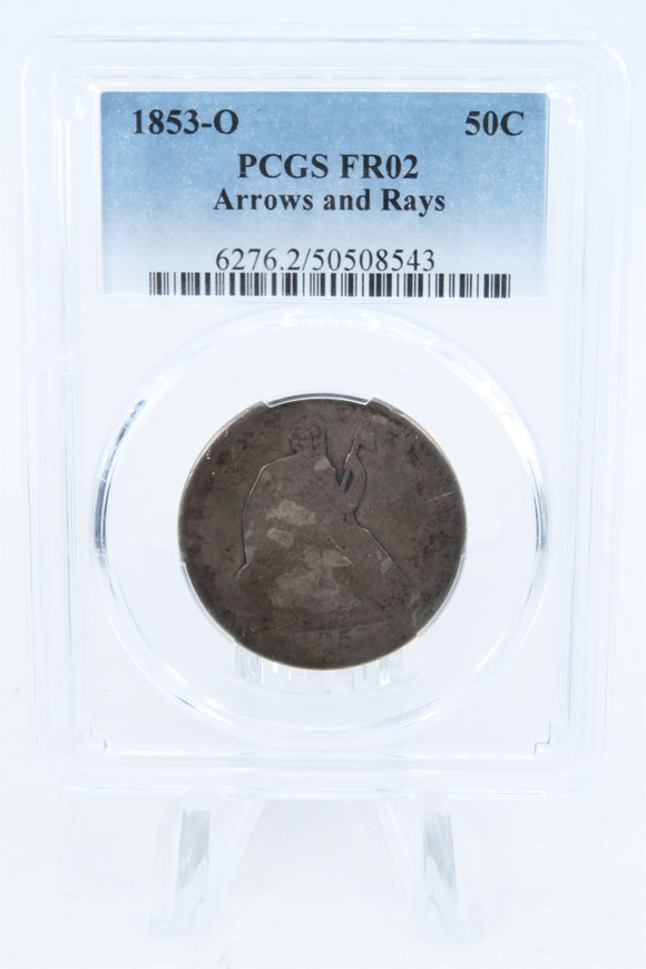 1853-O PCGS FR02 Liberty Seated Half Dollar Business Strike 50C